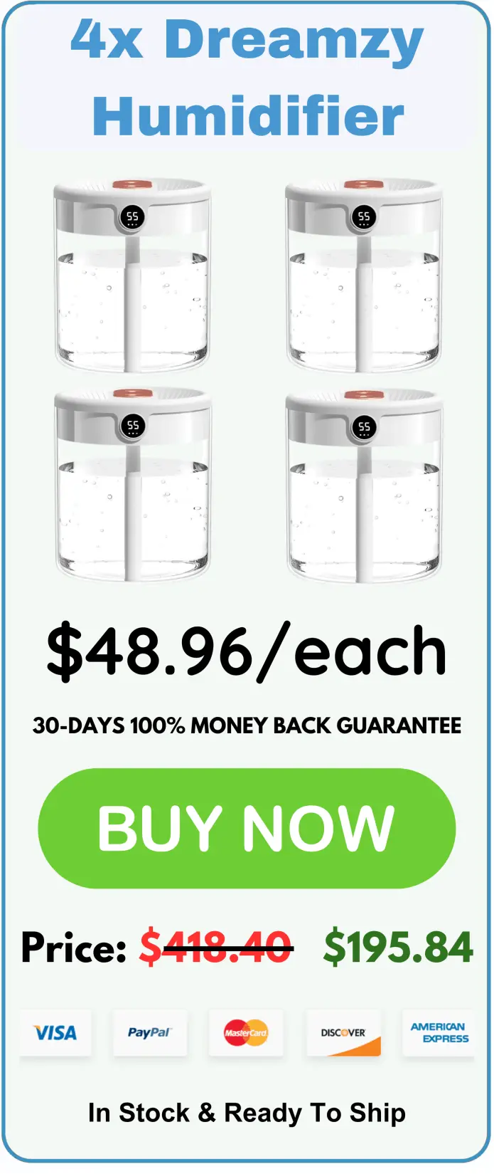 Dreamzy Humidifier offer package price 